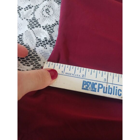 Burgundy Ruched One Shoulder Mini Dress - Picture 11 of 15